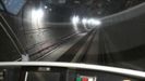 Vista general del túnel por el que el primer tren en pruebas ha completado el recorrido de la variante de Pajares