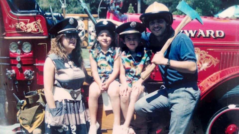 Liliana Blanco, junto a su familia