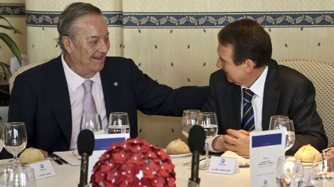 Santiago Rey con el alcalde de Vigo, Abel Caballero