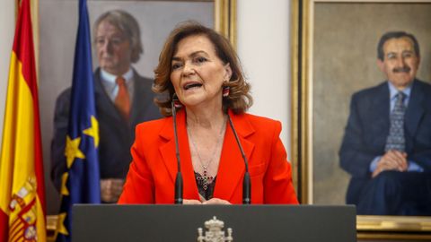 La exvicepresidenta Carmen Calvo 