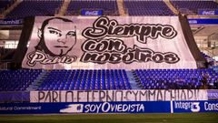 Pablo Cortijo Symmachiarii Carlos Tartiere Real Oviedo.Tifo en las gradas del Carlos Tartiere en recuerdo a Pablo Cortijo