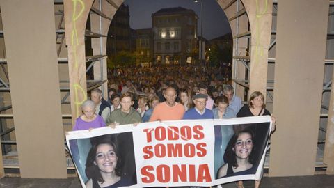 Imagen de una concentración en Pontevedra en el 2018 en recuerdo de Sonia Iglesias.