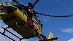 Rescate con el helicptero medicalizado