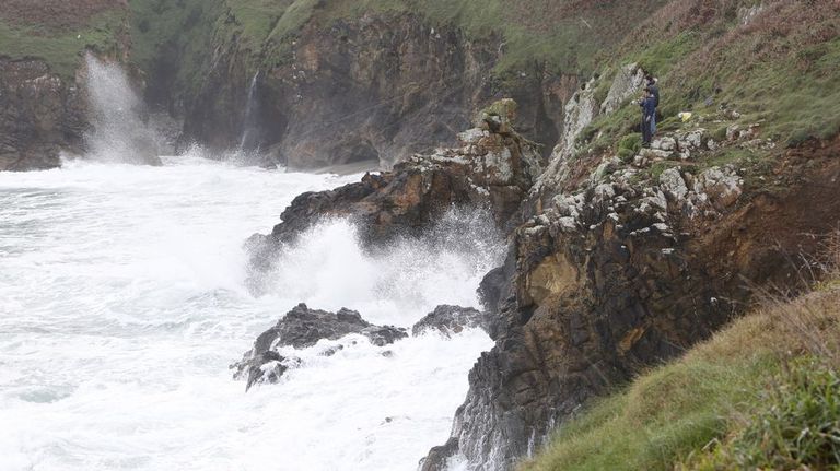 Fuerte oleaje en la costa gallega