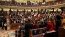 Minuto de silencio en el pleno del Congreso de los Diputados