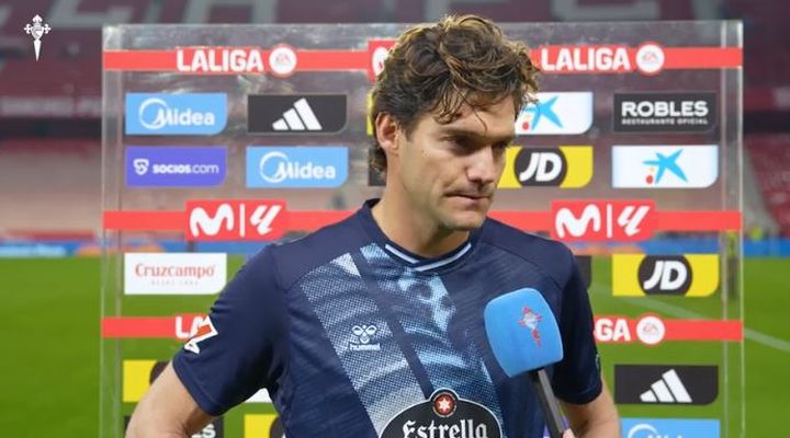 Marcos Alonso, tras el partido de este lunes entre Celta y Sevilla.