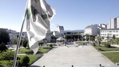 Vista de la plaza de la Constitucin desde la Casa do Concello, en la parte alta 