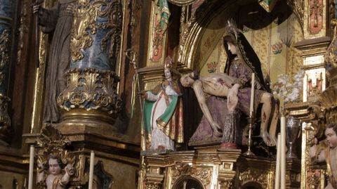 La parroquia decidió subir la imagen de San Blas a dos metros de altura, en el altar 