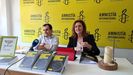El presidente de Amnistía Internacional en Asturias, Gonzalo Olmo, ha ofrecido una rueda de prensa acompañado por la secretaria de Amnistía Internacional en Asturias, Conchita Fernández.