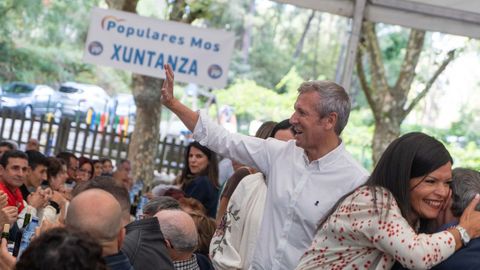 Alfonso Rueda, en la xuntanza del PP en Mos