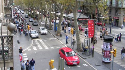 Imagen de Las Ramblas de Barcelona, va donde se habra producido la agresin denunciada por la mujer encontrada inconsciente al final de la calle