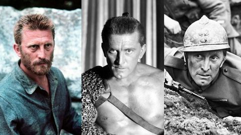Douglas, en tres de sus filmes ms recordados: El loco del pelo rojo, Espartaco y Senderos de gloria