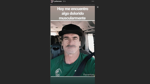 Javier Hernanz con un filtro de vejez