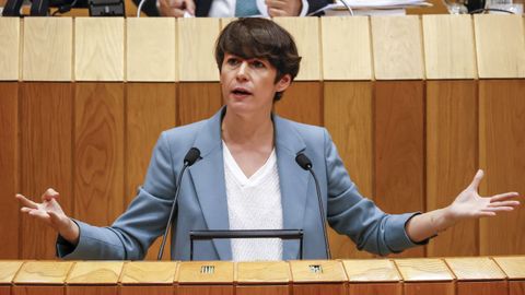 La portavoz nacional del BNG, Ana Pontón, en el pleno de este martes
