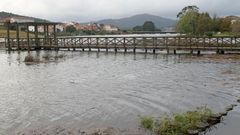El agua ya cubri la zona de San Lzaro, en Noia, a finales de octubre.