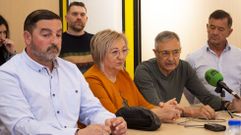 Germn Vzquez, Maribel Garca, Andrs Gmez-Chao y Manolo Martnez, en la presentacin de la candidatura de Esperta Monforte a las elecciones municipales del 2023
