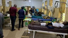 Vctimas del ataque a la iglesia de San Francisco en el hospital de San Luis, en Nigeria.
