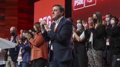 El nuevo secretario xeral del PSdeG, Valentn Gonzlez Formoso, en la clausura del ltimo congreso de su partido
