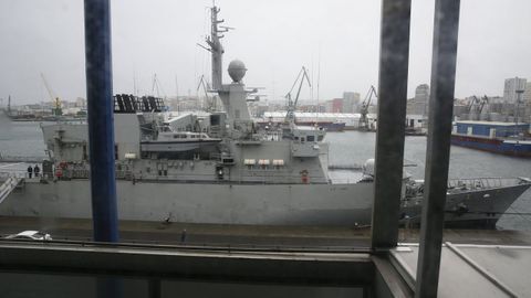 Foto de archivo de la Mohamed V, una fragata de la Marina Real de Marruecos, atracada en el puerto de A Coruña
