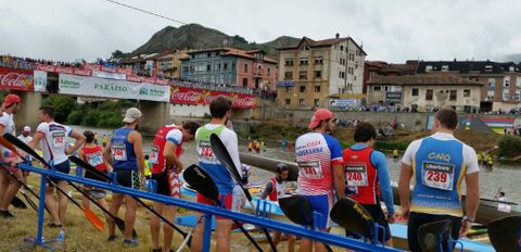 Momentos antes de la salida de la prueba