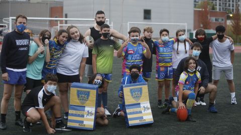 Rugbi para pequeines.El Campus Ourense desarrolla tareas de captacin y fidelizacin en su escuela infantil