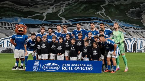 Once inicial del Real Oviedo en el derbi asturiano