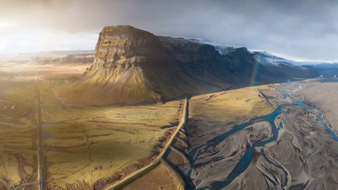 Vista de un paisaje de Islandia