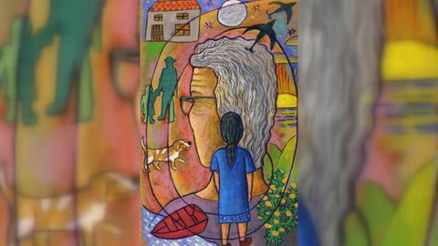 O pintor Manolo Figueiras é o autor das ilustracións de Os contos da avoa Pepa. Xunto con Fernández Naval e a poeta Eva Veiga, estará no acto de presentación do libro, que terá esta tarde (19.30 horas), na libraría Moito Conto da Coruña
