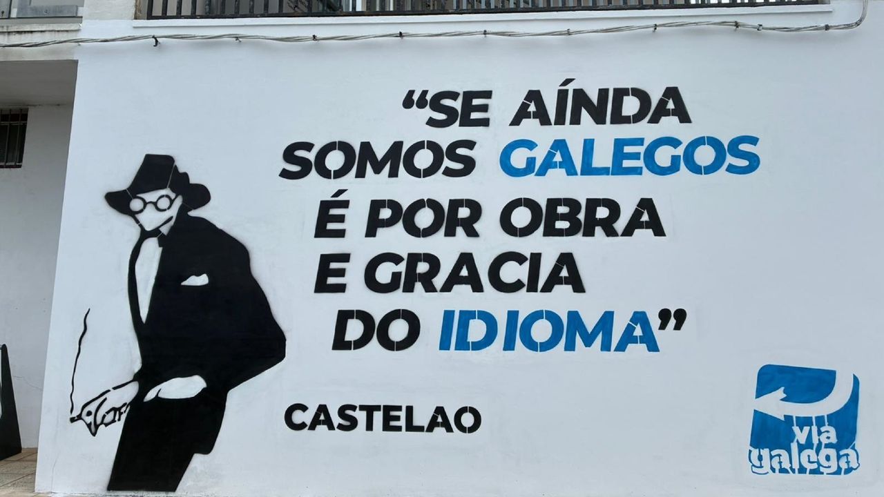 Novo mural en Fene polo Ano Castelao