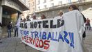 Protesta de trabajadores del Hotel Carrís Almirante, en una imagen de archivo 
