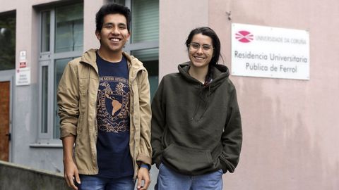 Aln Rendn y Mara Ban estn confinados en la residencia universitaria de la UDC en Ferrol