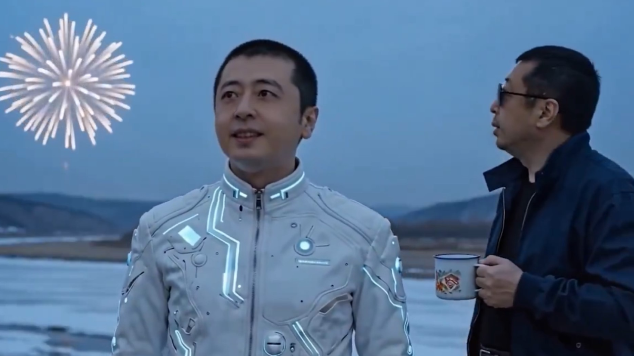 Jia Zhangke (a la derecha) celebra con su clon el A&ntilde;o Nuevo chino