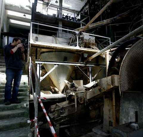 Vista del interior de las instalaciones de la mina de Fontao. 