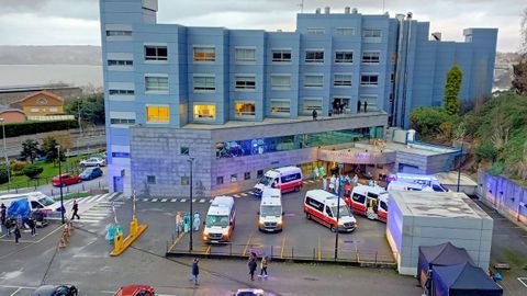 El aparcamiento del San Rafael acogió el rodaje de Infiesto el domingo