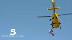 Rescate bomberos en Cabrales