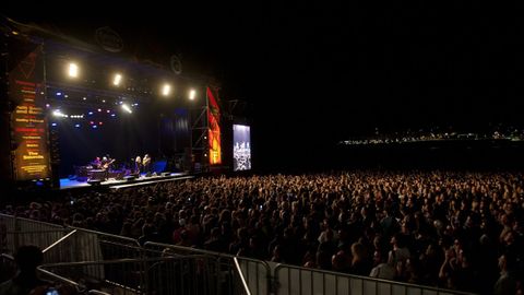 El escenario del Festival Noroeste en la playa de Riazor, en la última edición antes de la pandemia.