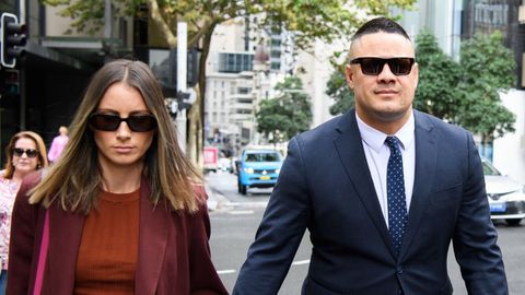 Jarryd Hayne junto su mujer, Amellia Bonnici, en una imagen del pasado 14 de abril