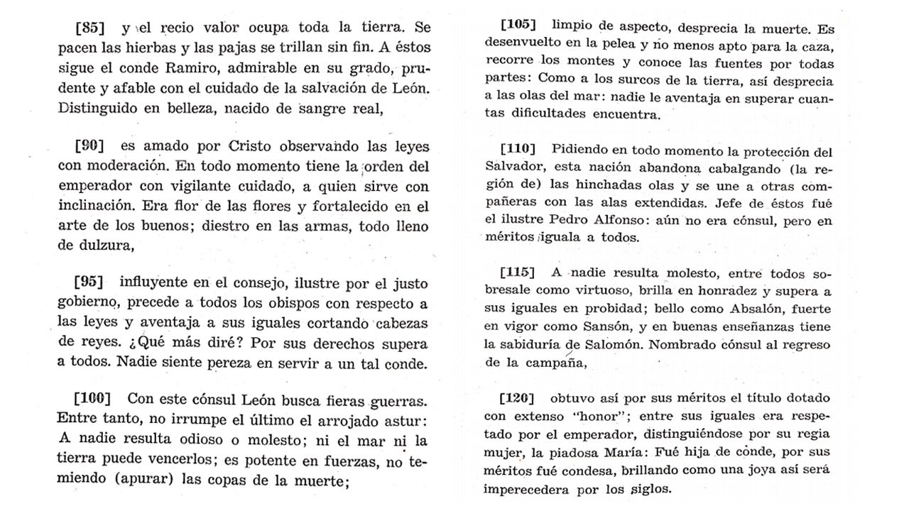 Traducción de la descripción de los asturies en la Chronica Adefonsi Imperatoris