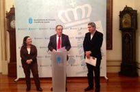 Lorenzo, con Fern�ndez-Aperribay y Presedo