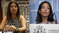 Leire D�ez, exmilitante socialista (izquierda), y Mercedes Gonz�lez, directora de la Guardia Civil (derecha)
