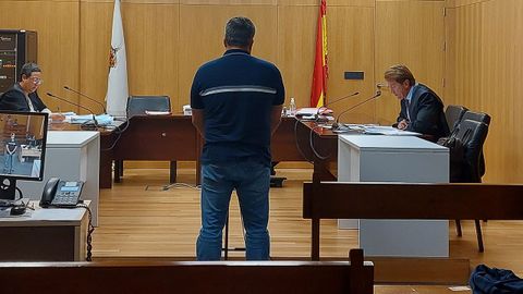 El investigado, durante el juicio en Ourense