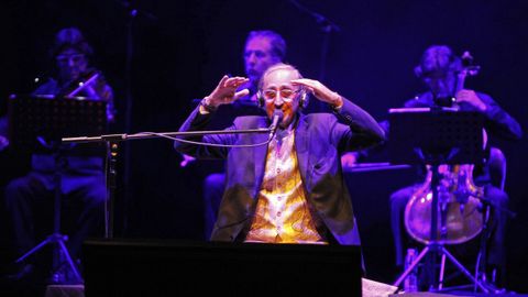 Battiato, en un concierto en Vigo en el 2015; dos años después actuó en A Coruña, en su última presencia en Galicia