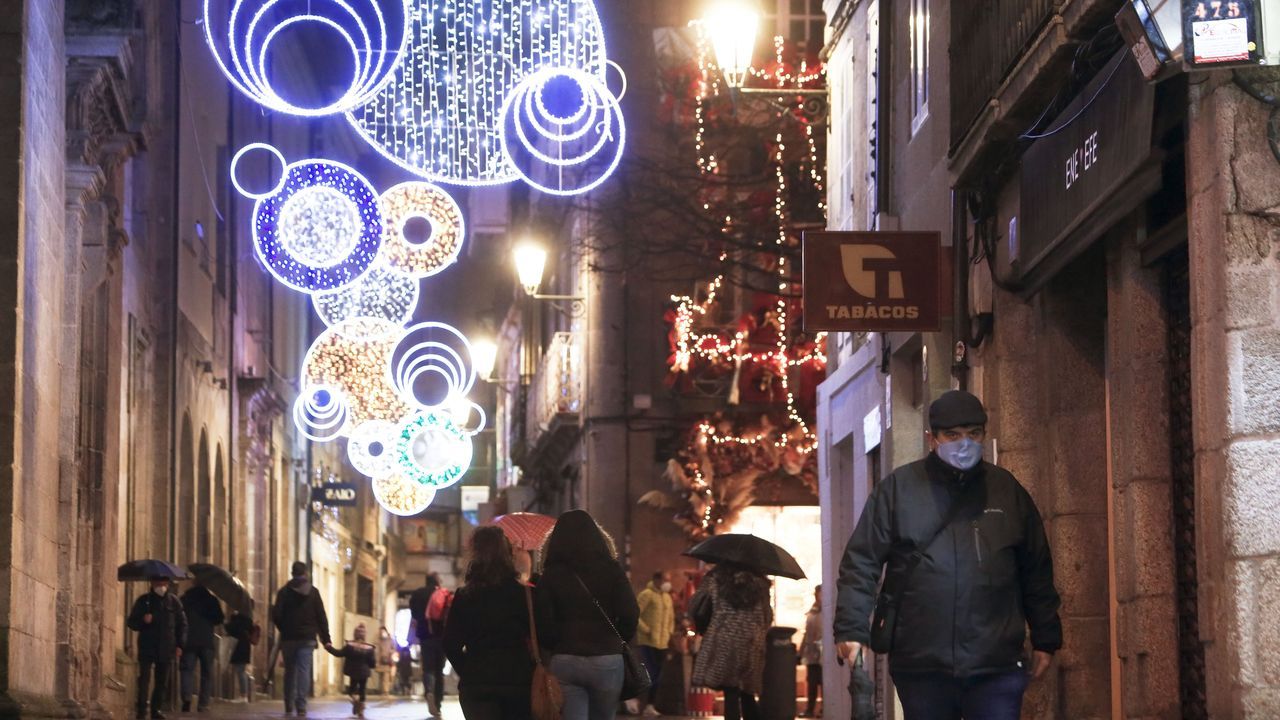 Ambiente en el centro de la ciudad de Lugo