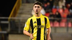 Cheli, en un partido con el Vetusta de esta temporada