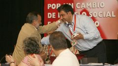 Juan Luis Dopico, en el congreso en el que dej la secretara comarcal de UGT, en el 2009