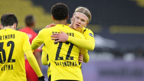 Erling Haaland y Jude Bellingham.Erling Haaland y Jude Bellingham durante la etapa que coincidieron en el Borussia Dortmund