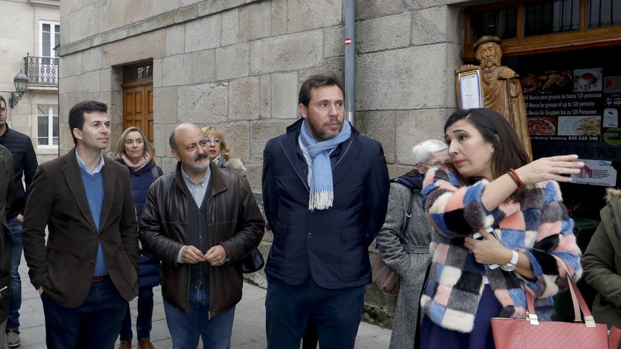 Las obras de la estacin de tren de Lugo, en imgenes.scar Puente, durante una visita a Sarria en el 2017.