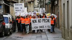 Protesta en Viana do Bolo en defensa de la mina de Penouta