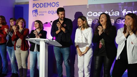 Yolanda Daz y Gmez Reino valoran los resultados en Galicia de Unidas-Podemos