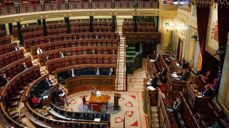 Imagen del Congreso de los Diputados el 26 de marzo del año pasado, durante el debate de la solicitud de prórroga del estado de alarma